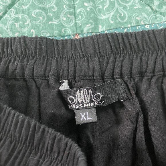 Y2K Miss Nikky Maxi Skirt Womens XL Black Tiered Flared Whimsigoth 2000s - Picture 4 of 10